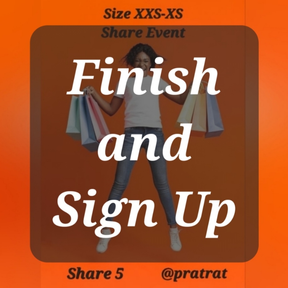 Finish 5/26🛍Sign Up Tue 6/2🛍XXS-XS Share🛍Share 10🛍